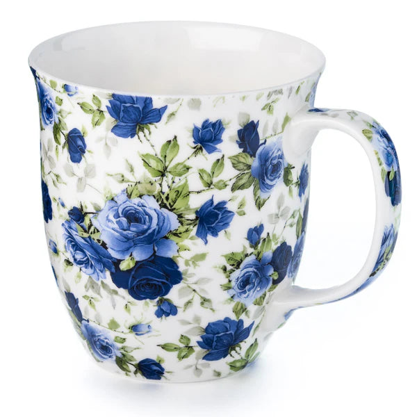 Blue Roses Mug with Infuser