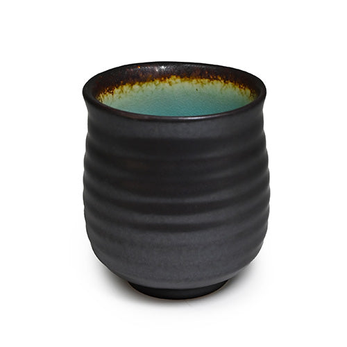 Textured Ceramic Teacup – 9 oz. Japanese-Style Design