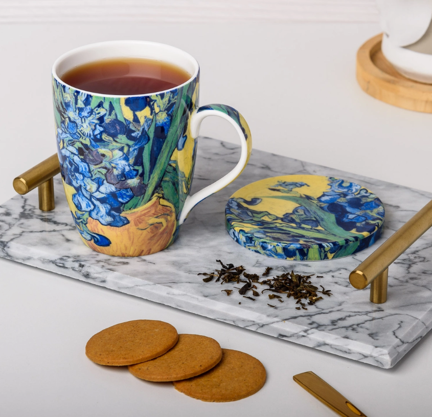 Van Gogh "Irises" Mug with Infuser