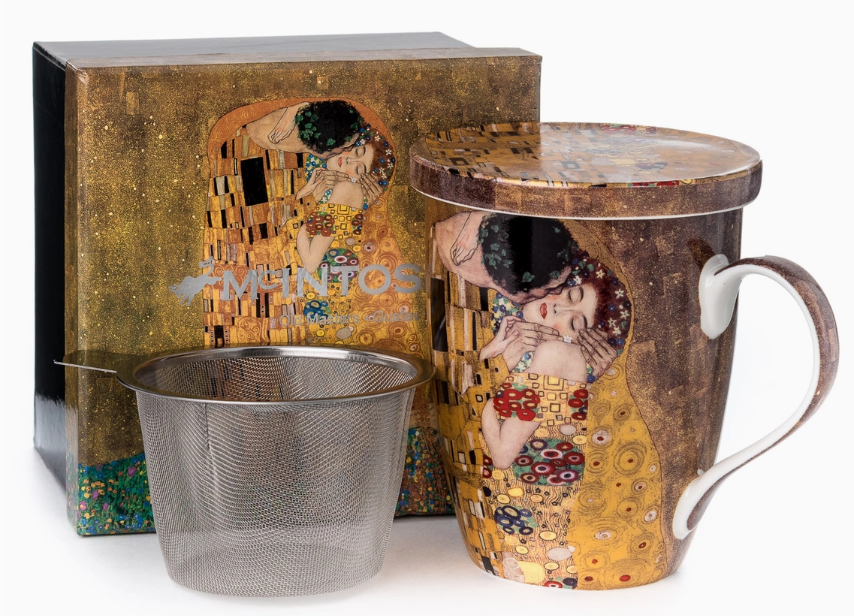"The Kiss" Klimt Mug with Infuser