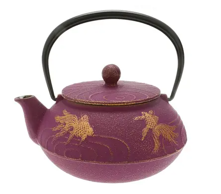 Bronzed Goldfish Cast Iron Teapot