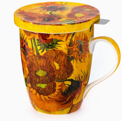 Van Gogh "Sunflowers" Mug with Infuser
