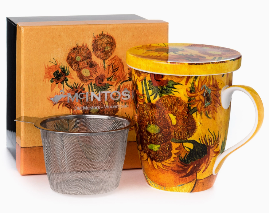 Van Gogh "Sunflowers" Mug with Infuser