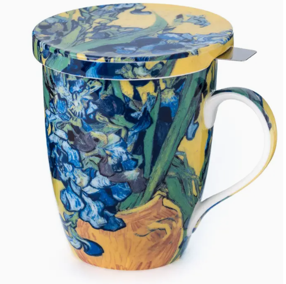 Van Gogh "Irises" Mug with Infuser