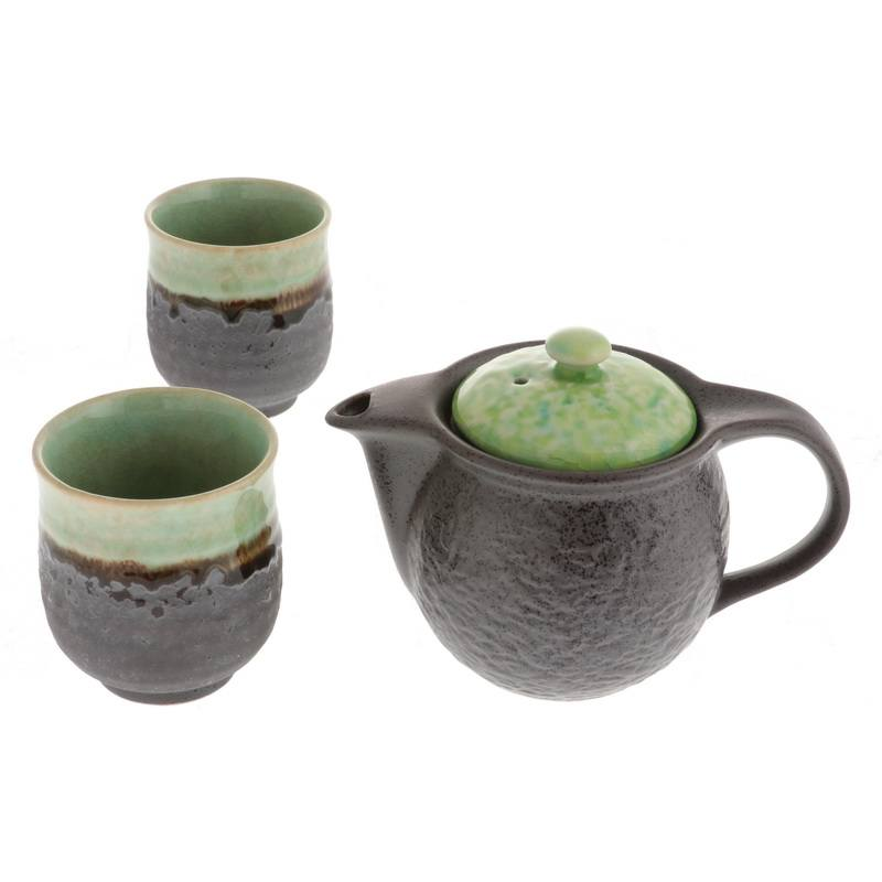 Bronze Jade Tea Set