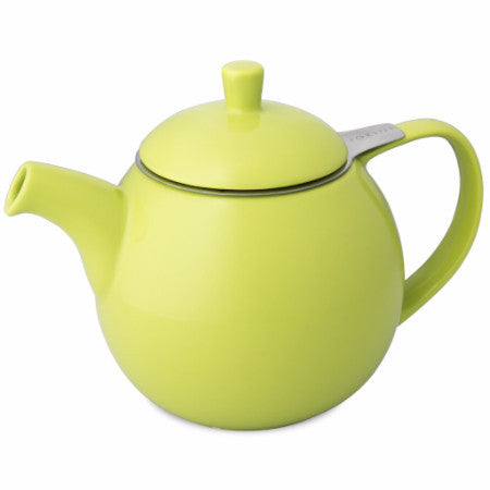 Round Ceramic Teapot with Loose Tea Infuser - Good Life Tea