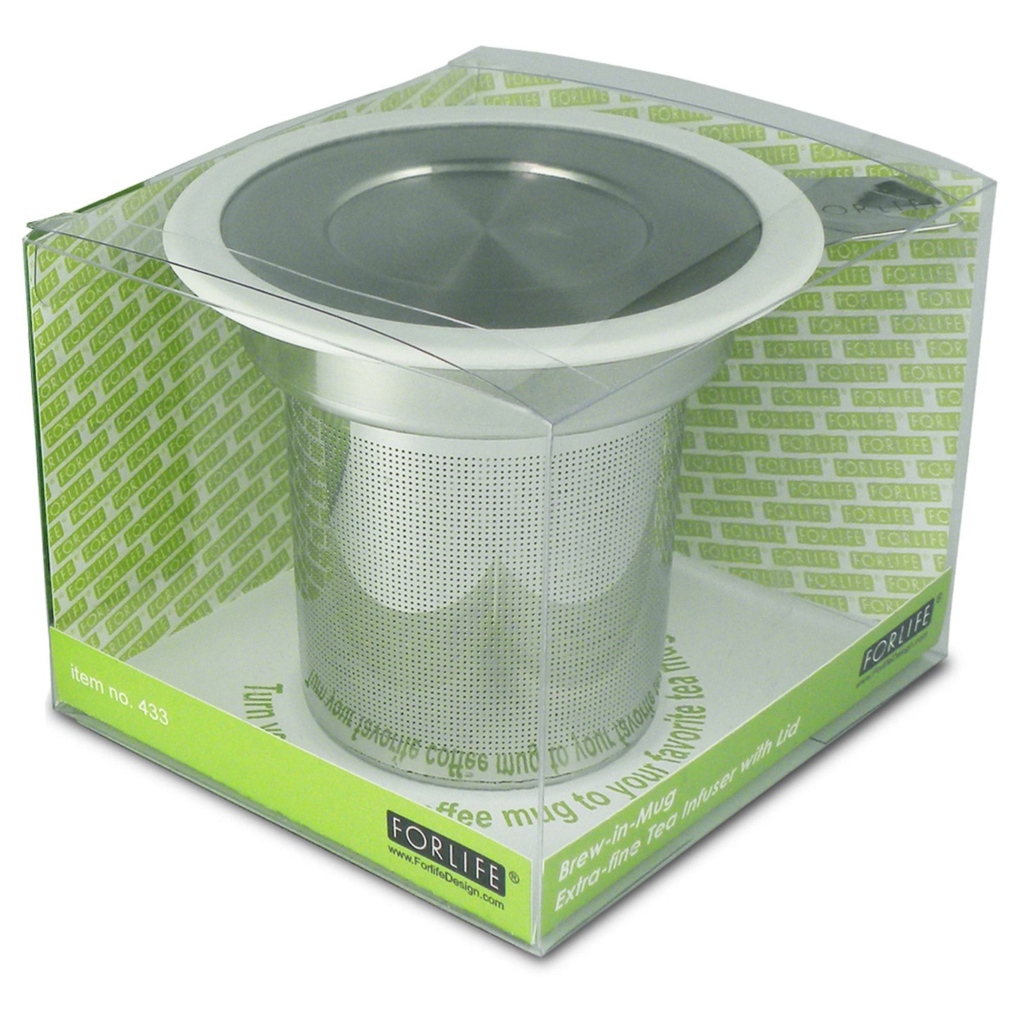 Large Stainless Steel Loose Tea Infuser (Strainer) with Lid - Good Life Tea