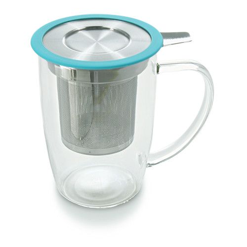 
                  
                    Glass Tea Cup with Stainless Steel Infuser (Strainer) & Lid - Good Life Tea
                  
                