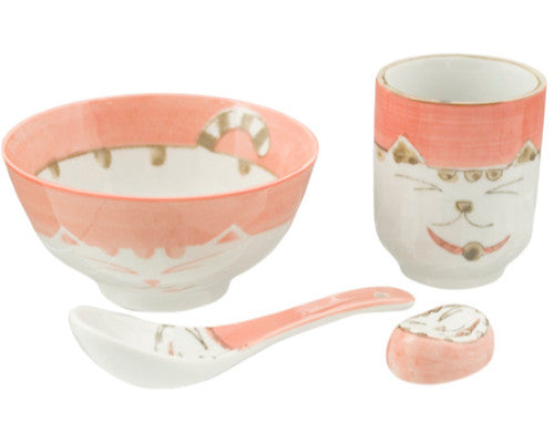 Kitty Bowl Cup Spoon Set