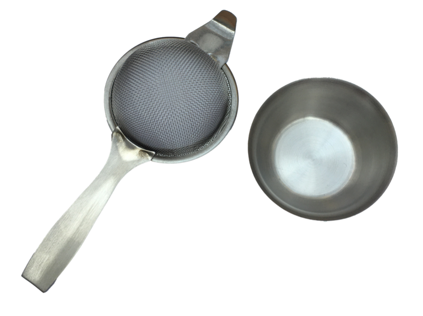 Small Handled Tea Strainer and Dish