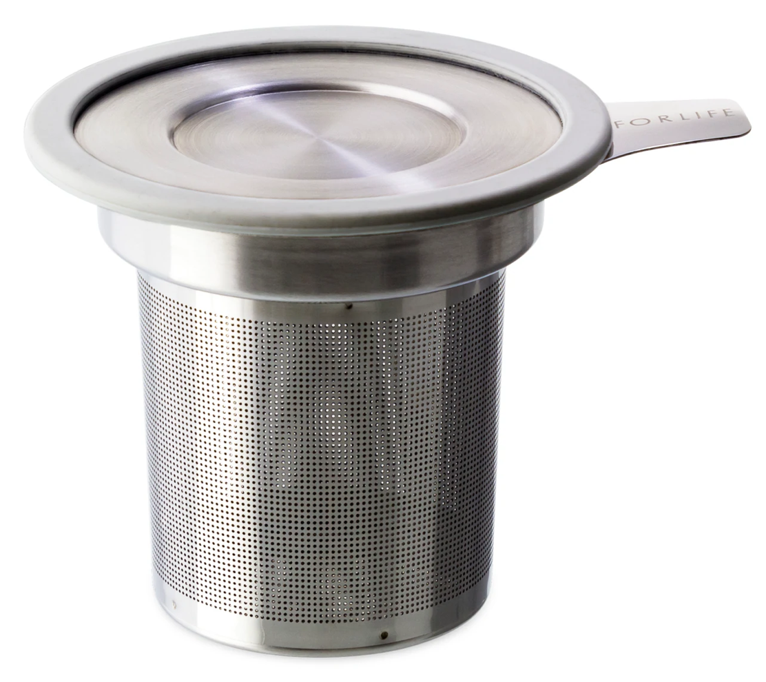 Large Stainless Steel Loose Tea Infuser (Strainer) with Lid