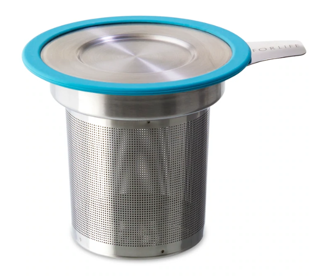 Large Stainless Steel Loose Tea Infuser (Strainer) with Lid