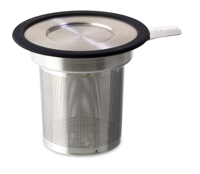 Large Stainless Steel Loose Tea Infuser (Strainer) with Lid
