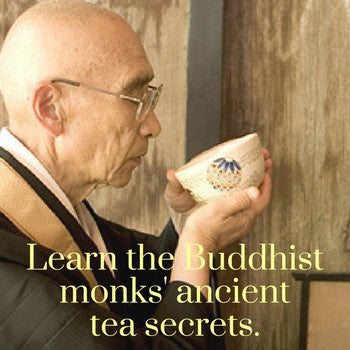Buddhist Monks Drink Green Tea