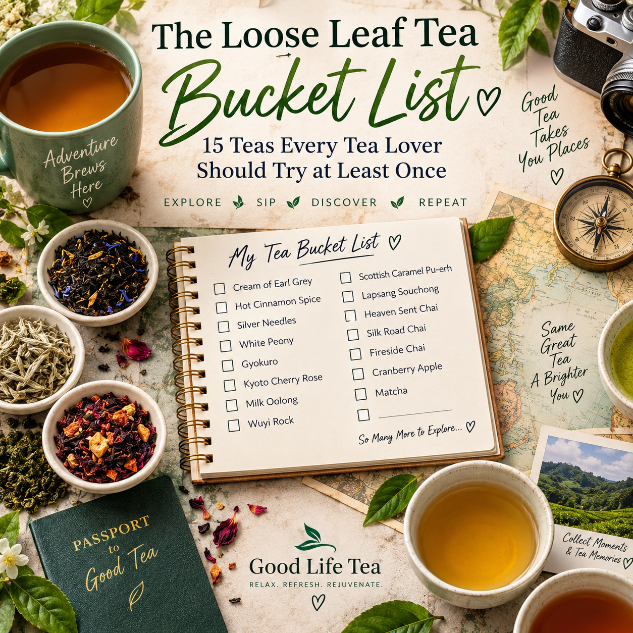 The Loose Leaf Tea Bucket List: 15 Teas Every Tea Lover Should Try at Least Once 🫖