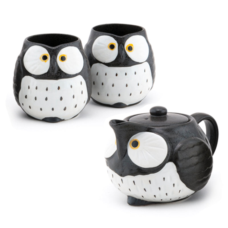 Black Owl Tea Set