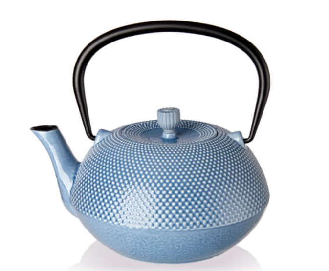 Tranquil Blue Cast Iron Teapot
