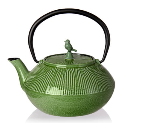 Persian Pine Parakeet Cast Iron Teapot