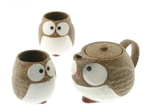 Brown Owl Tea Set