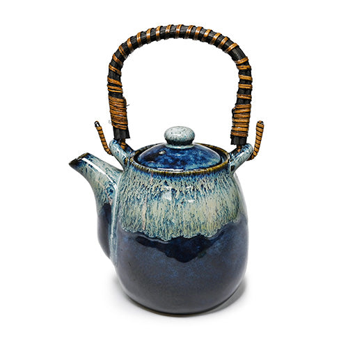 Midnight Cascade Ceramic Teapot