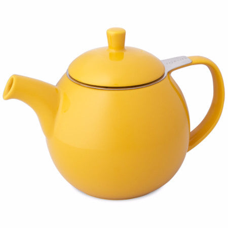 Round Ceramic Teapot with Loose Tea Infuser - Good Life Tea
