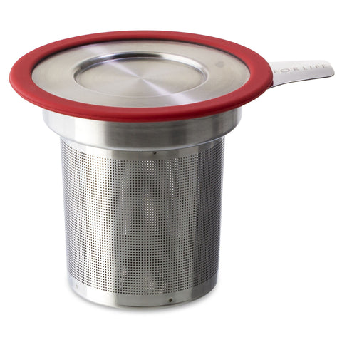 Large Stainless Steel Loose Tea Infuser (Strainer) with Lid - Good Life Tea