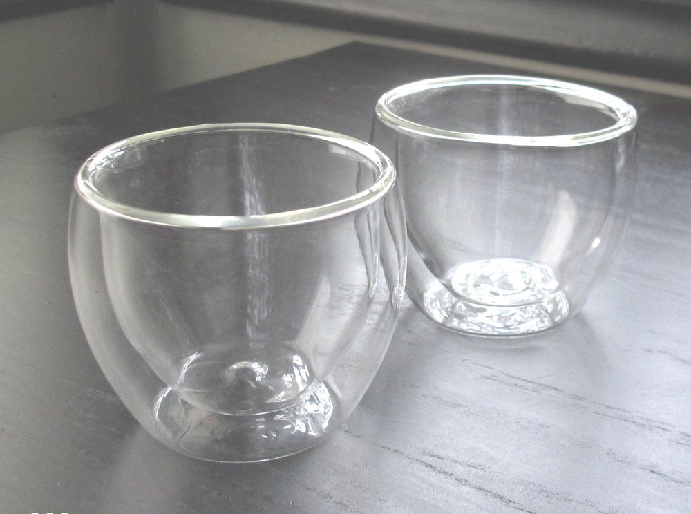 Double-Wall Insulated Glass Mugs (2)