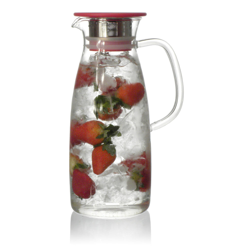 Nice Tea Pitcher Large Glass Iced Tea Pitcher | Easy Hot or Cold Steeping – Good Life Tea