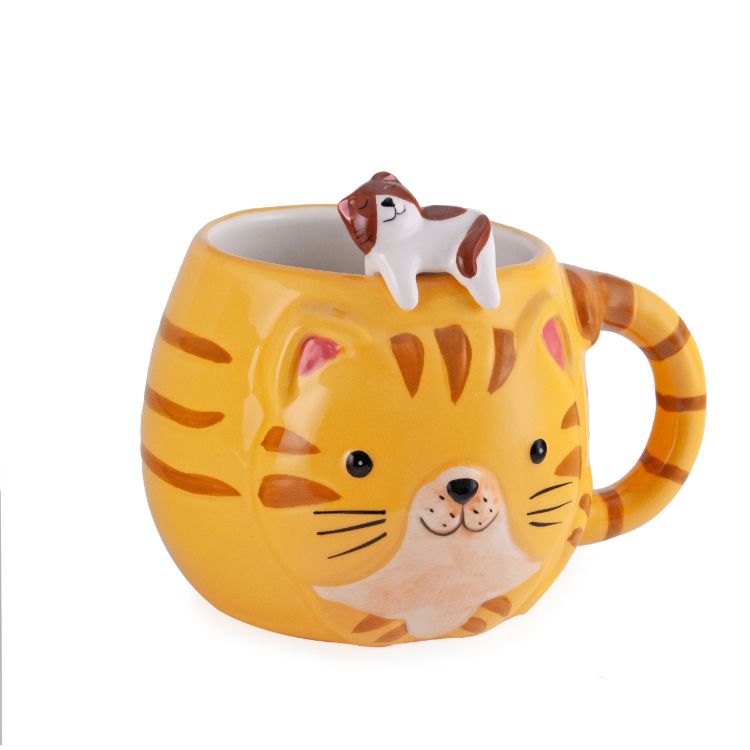 Calico Cat Mug with spoon