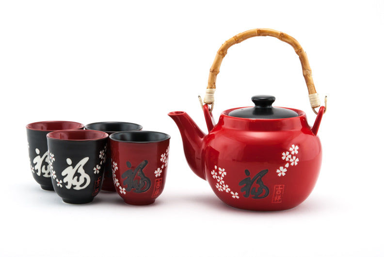 Red/Black Set with 4 cups