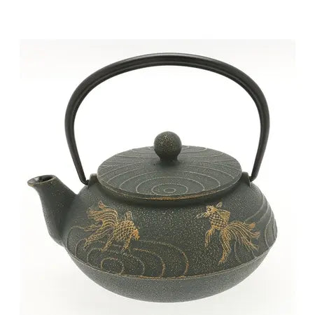 Bronzed Goldfish Cast Iron Teapot