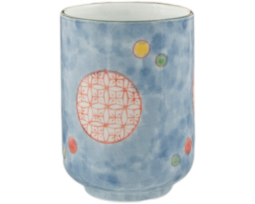 Round Orange Pattern on Blue - Good Life Tea