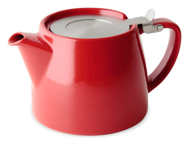 18 Ounce Stump Ceramic Teapot with Infuser in Various Colors